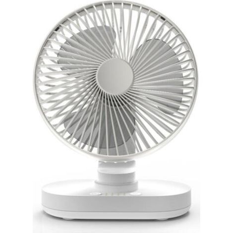 Ventilador de escritorio USB oscilante automático, mini ventilador de mesa recargable con 4 velocidades, silencioso.