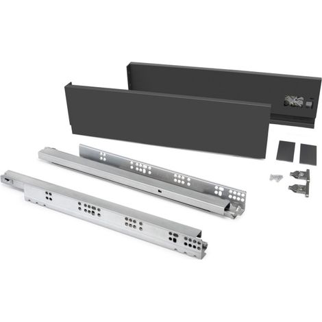 Kit de tiroir de cuisine Vertex EMUCA 60kg hauteur 178mm longueur 500mm gris anthracite