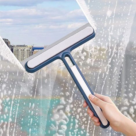 Ensemble nettoyant pour vitres multifonctionnel avec brosses et lave-vitres en silicone pour miroirs carreaux et surfaces lisses (1/4)