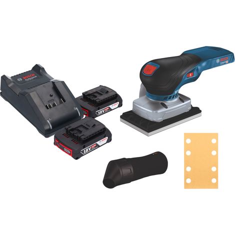Levigatrice oscillante a batteria Bosch GSS 18V-13 Professional 18 V 100 x 110 mm + 2 batterie da 2,0 Ah + caricabatterie (1/5)