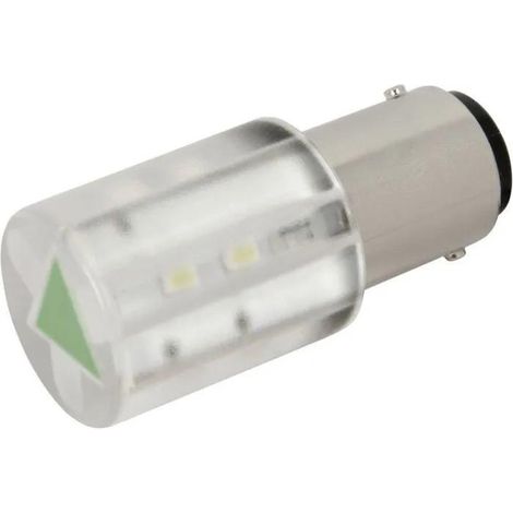 Luz indicadora LED CML BA15d verde 0.92W 230V