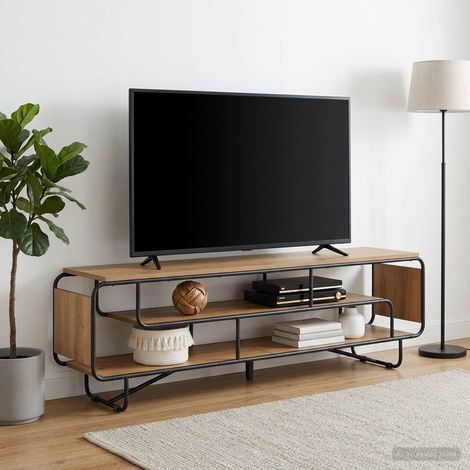 vidaXL Meuble TV 180 x 36 x 45 cm Chêne artisanal Bois d'ingénierie (1/5)