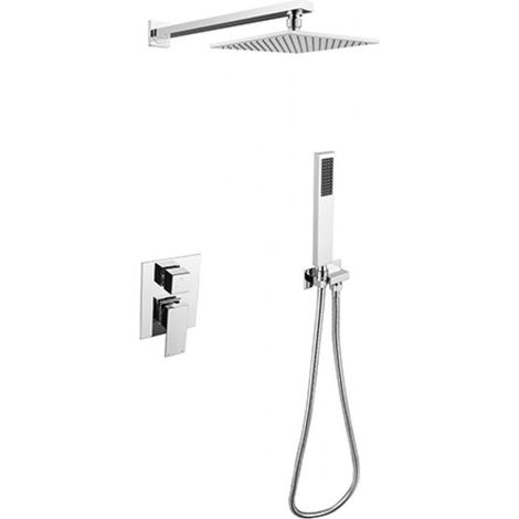 Besco modernes Varium-Set und verchromte Unterputzdusche (1/4)