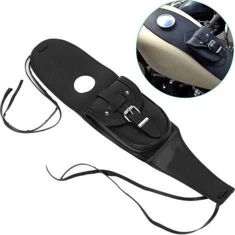 Housse de réservoir d'essence en cuir PU pour moto, panneau de protection, sacoche de selle compatible avec XL 883 1200 (1/5)