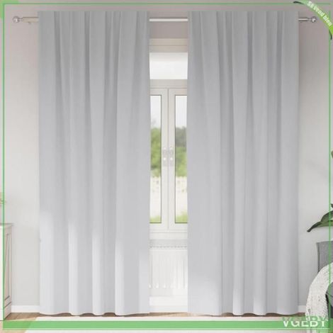 Rideaux occultants - FAFEISY - 4107460 - Gris pâle - 225 x 140 cm - Tissage triple 80-90% (1/5)