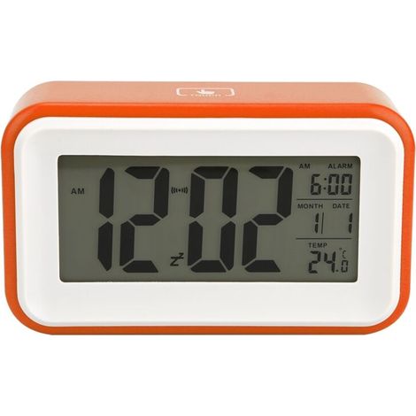 Sveglia elettronica digitale multifunzione Jeffergarden con display della temperatura (arancione) (1/4)