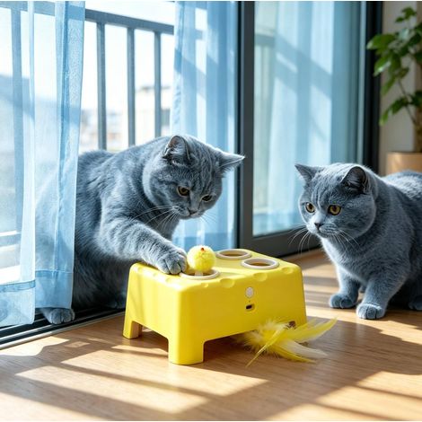 Giocattolo interattivo ricaricabile per gatti, 3 modalità, ABS, giallo HAVRYA (1/3)