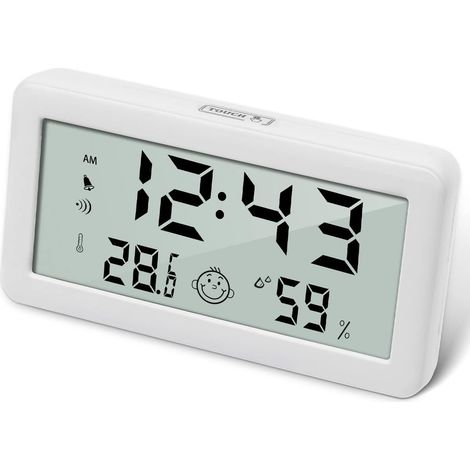 Thermomètre-hygromètre multifonction, réveil, horloge numérique (1/5)