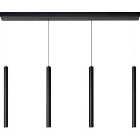 Lampe suspendue à 4 lumières Lorenz Noir de conception - 74403/04/30 (1/4)