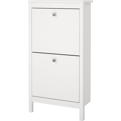 Madrid Schuhschrank 2 Klaptüren weiß. (1/5)
