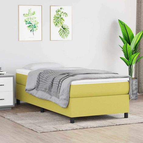 Sommier à ressorts de lit - Sommier pour Adulte et Enfant - Vert 90x200 cm Tissu BV805183 - BonneVie (1/5)