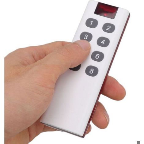 Télécommande 433 MHz - Code d'apprentissage 1527 - Portée 1000 m - 8 Touches - Pour Portes de Garage et Domotique - 1 Pièce (1/5)