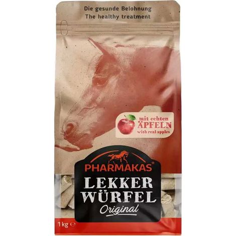 Snack per cavalli 100% naturali al gusto MELA Pharmakas lekkerwurfel Apple 1 kg