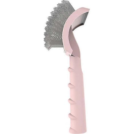 Brosse démêlante en fil métallique pour le toilettage des animaux, outil de massage pour démêler et éliminer les poils morts - Rose (1/3)