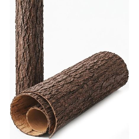 Rouleau d'écorce d'arbre artificiel de 100 x 30 cm, imitation bois réaliste pour clôture de jardin, jardinières, décoration florale, bricolage, modélisme et décoration extérieure (1/5)