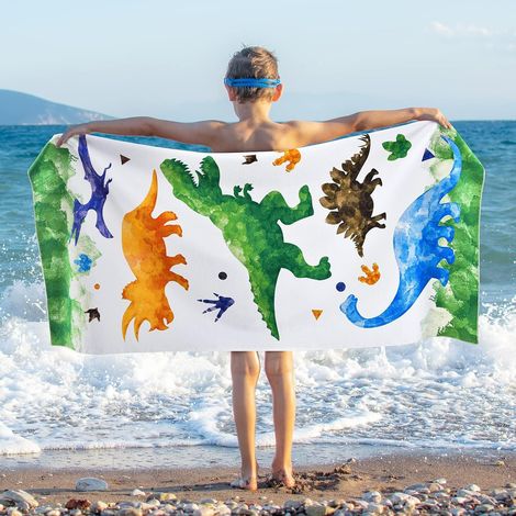 Filiyano-1 serviette de plage pour garçon (80 x 150 cm) - Serviette de piscine personnalisée - Séchage rapide - Ultra absorbante (1/5)