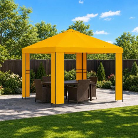 Teenpull – Pavillon 3 x 3 m Gelb Polyester und Stahl 190 gsm (1/5)