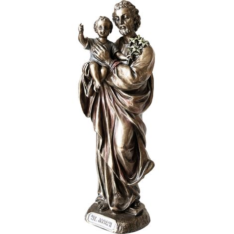 Statuette Saint Joseph de couleur bronze (1/5)