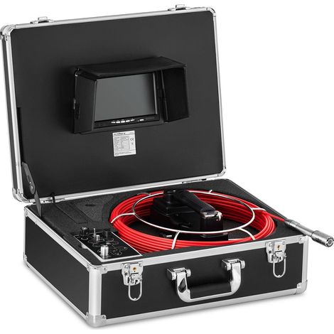 Telecamera per ispezione tubi 30 m 12 LED schermo 7 pollici 140005469