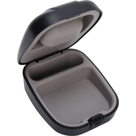 Étui pour appareil auditif étanche, portable et résistant aux chutes, boîte de rangement noire portable (1/5)