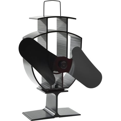 Ventilateur de poêle alimenté par chaleur 2 pales Noir (1/5)