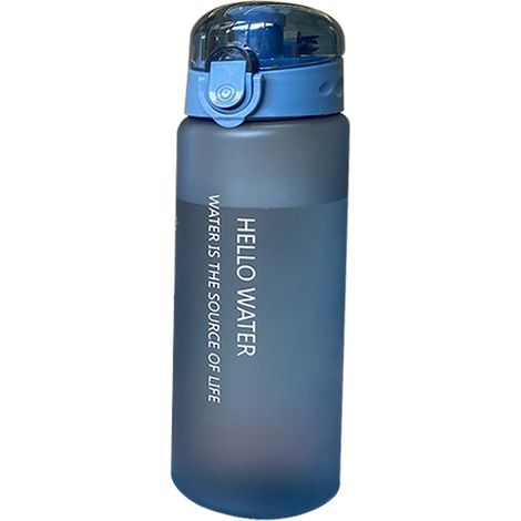 Botella De Agua - Transparente - Tapón Hermetico Con Botón - Para Gimnasio Camping Deportes Al Aire Libre - 1 Unidad (1/5)