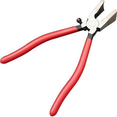 205mm Glass Running Pliers Glass Cutting Pliers, Heavy Duty Curved Jaw Glass Breaking Pliers Cutting Tool for Stained Glass Work (1/4)