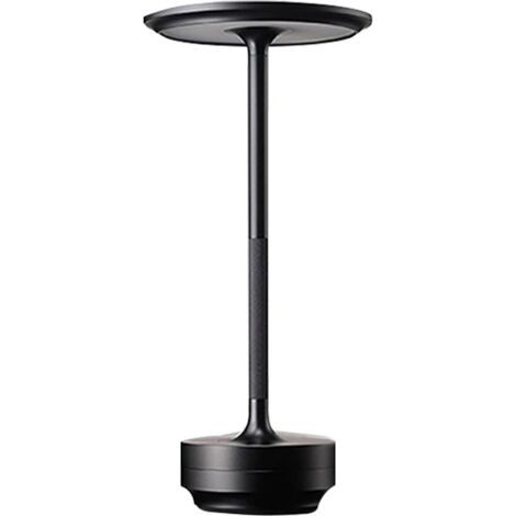 Lampe de table sans fil, lampe à piles 5200 mAh, lampe LED sans fil rechargeable, gradation tactile en continu à 3 couleurs, lampe de bureau pour chambre à coucher, restaurant, maison, extérieur (or) (1/5)