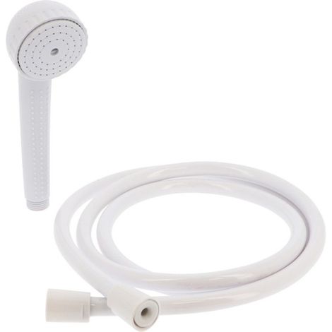 Kit support et flexible de douche jetable blanc - THEWA KITONEBLC