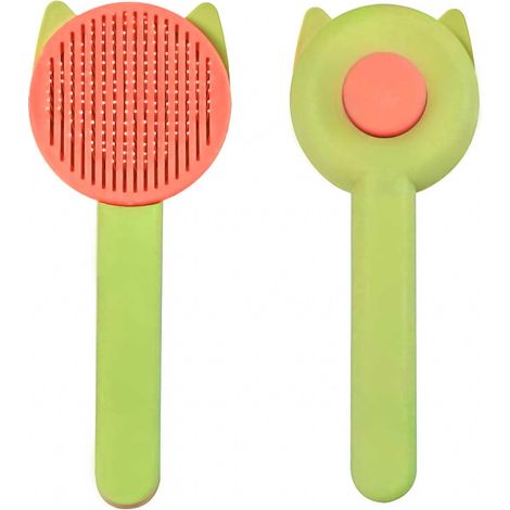 Brosse d'Épilation pour Chat et Chien - Peigne Autonettoyant avec Fonction de Massage pour Poils Longs et Courts - One-Touch (1/5)