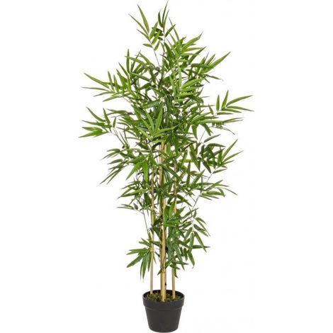 Pianta artificiale moderna con vaso "Bamboo in materiale sintetico da h 130 cm (1/3)