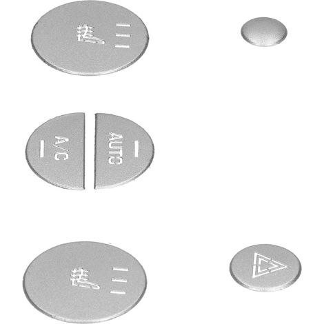 6 Ersatz-Zierblenden für die Mittelkonsolenknöpfe, kompatibel mit Range Rover Evoque (2012–2018), Chrom-Finish, 6-teiliges Set (1/5)