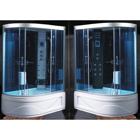 Bagno Italia Box Idromassaggio cabina doccia multifunzione 130x85cm versione sinistra con Vasca bagno turco (1/5)