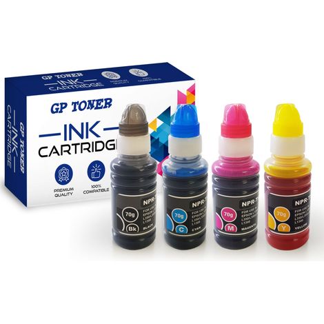 4 cartouches d'encre CMJN pour imprimante Epson E6645 GP (1/2)