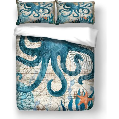 Modernes 3-teiliges Bettwäscheset, Bettbezug und Kissenbezüge aus 100 % Polyester (Doppelbett) (1/5)