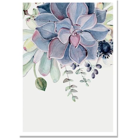 Poster Plante - Toile Botanique Feuillage Vert - Décoration Murale Nordique - Sans Cadre - Lot de 3