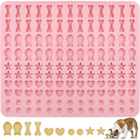 Tapis de cuisson en silicone pour biscuits pour animaux de compagnie, moule non toxique et antiadhésif pour préparer des friandises pour chiens à la maison (1/5)
