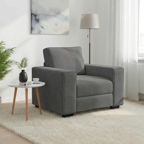 Sessel Dunkelgrau 100x77x82 cm Samt