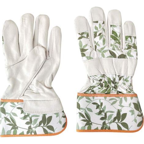Gants de jardinage Gants de jardinage en cuir souple Gants de travail résistants aux épines et aux épines de roses Confortables et respirants pour le travail, le jardin, la construction (ga (1/5)