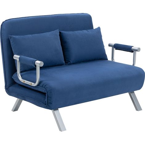 TwoSeater ClickClack Sofa Bed Dark Blue (1/5)