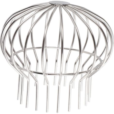 Bouchon rond anti-obstruction en acier inoxydable pour caniveaux de toit extérieurs, avec grille de nettoyage pour balcon et terrasse (160).