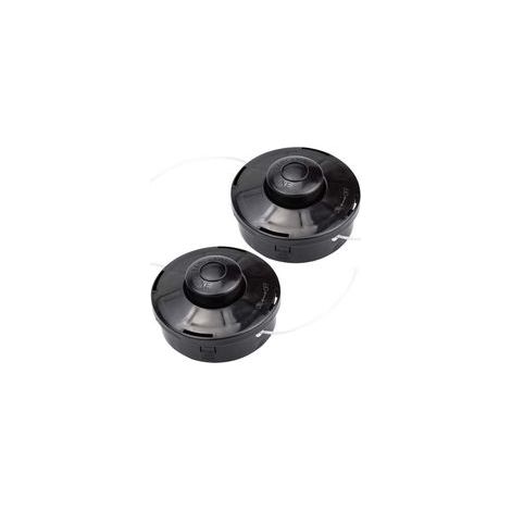 Lot de 2 Tête de débroussailleuse Universelle, A6481 Nylon Bobine de Rechange de Tondeuse Débroussailleuse Tête De Coupe M10 X 1,25 pour Débroussailleuse Thermique à Essence, (1/4)
