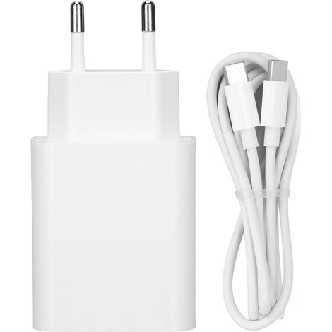 QC3.0 18W Dual-Port-PD-Schnellladegerät mit USB-C-Kabel für Smartphones – 100–240V Netzteil mit EU-Stecker (1/5)
