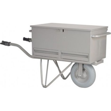 Brouette caisse outils - 1 roue pneumatique - 2 tiroirs - 200 kg - 18727