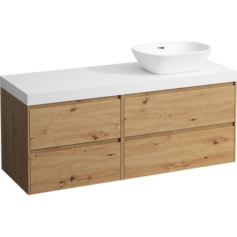 LAUFEN LANI encimera de lavabo blanco mate incl. mueble bajo, 1