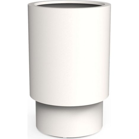 Dipott Pflanzgefäß Extend rund aus Aluminium RAL 9016 verkehrsweiß Pflanzkübel Ø 70 cm (1/5)