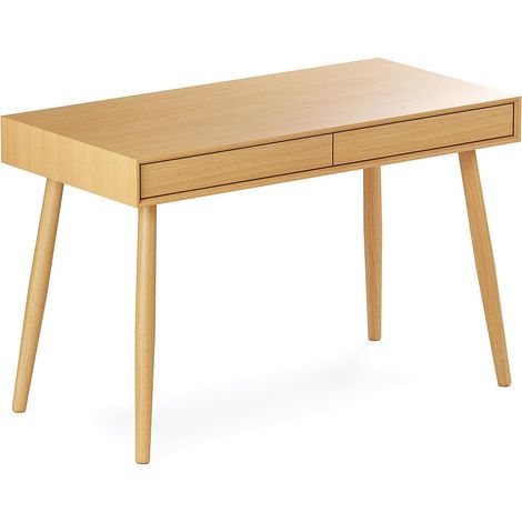 Bureau Design 2 Tiroirs "Carson" 120cm Chêne
