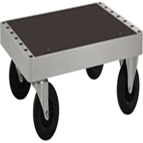 Carrello a piattaforma con 2 ruote fisse e 2 girevoli LxPxH (mm) 1200x800x300
