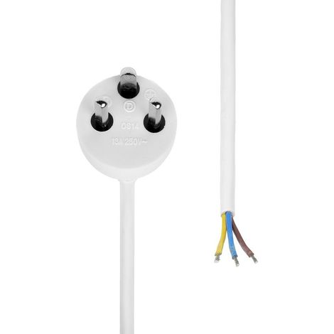 MicroConnect MC-PE015EDBW-OE Câble d'alimentation Type K EDB, extrémité ouverte, 1,5 m, 3x1,5 mm², 250 V, 16 A, blanc