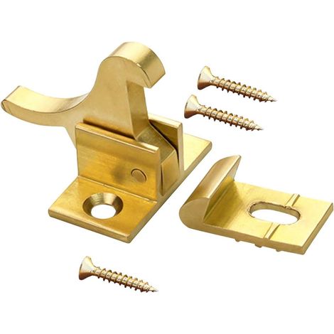 Loquet de meuble en laiton, finition bronze vieilli, fermeture (1/5)